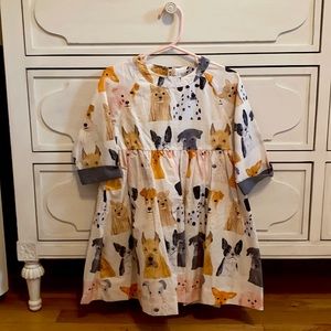 Pink Chicken Dog Print Dress